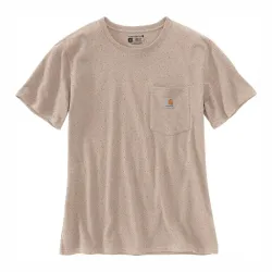 
                  CARHARTT Koszulka damska T-shirt WK87 Iconic Pocket Light Taupe Nep rozmiar S 103067.A27.S004